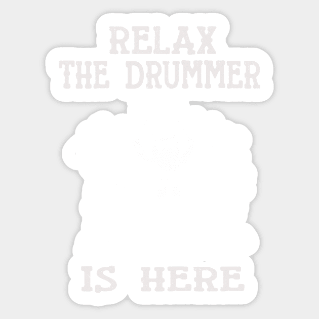 Relax The Drummer Is Here Cats Drums Sticker by FogHaland86